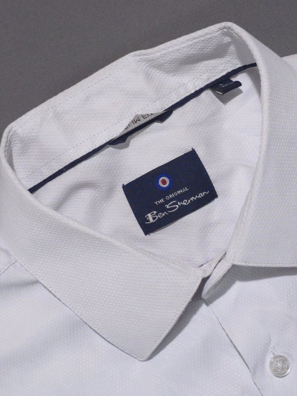 Ben Sherman White Slim Fit Dress Shirt L 16.5